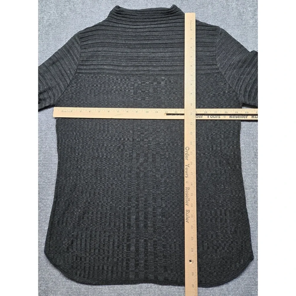 New Directions Sweater Womens M Black Funnel Neck Long Sleeve Knit Pullover New